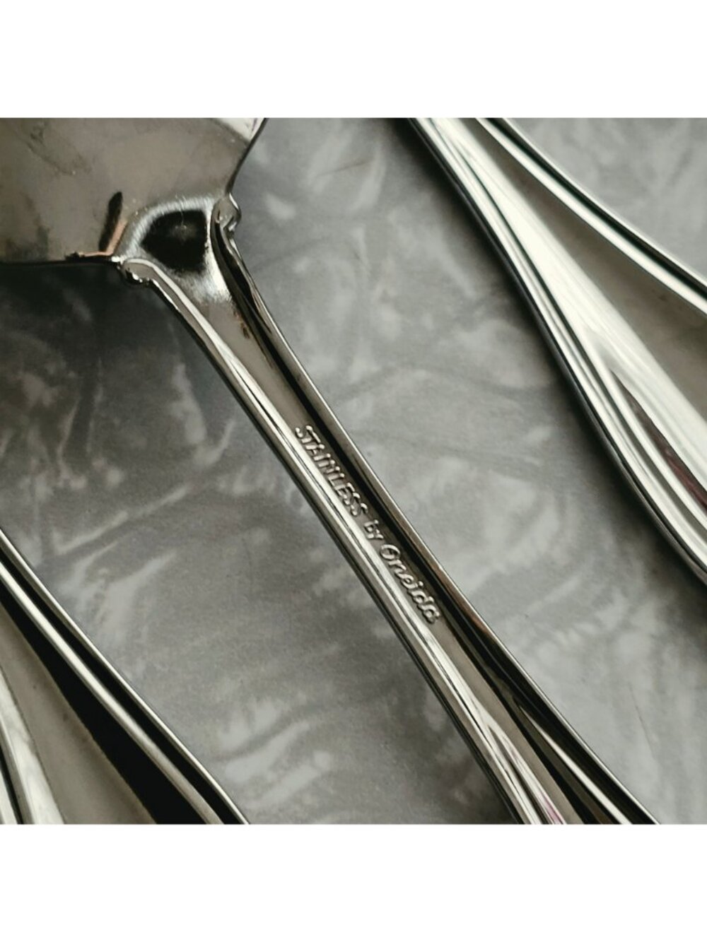 4 Oneida Arbor American Harmony Soup Spoon 8" stainless beaded edge timeless des - Picture 4 of 7